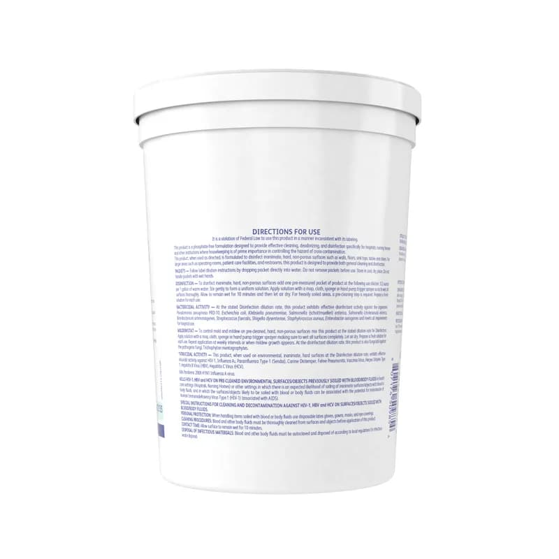 Easy Paks® Lemon Detergent Disinfectant 0.5 OZ Multi Surface Powder RTU 90 Count/Pack 2 Packs/Case 180 Count/Case