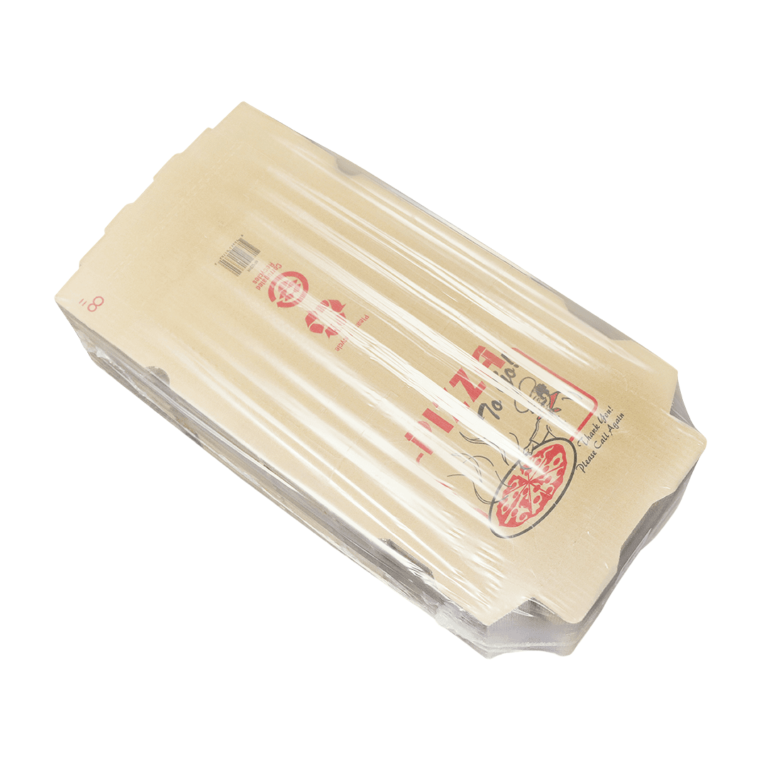 Pizza Box 18X18X1.88 IN Corrugated Cardboard Kraft/Kraft Stock Print B-Flute 50/Bundle