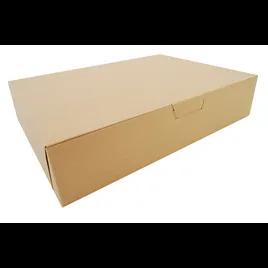 Bakery Box 1/2 Size 19X14X4 IN Kraft/Kraft Rectangle Lock Corner 50/Case