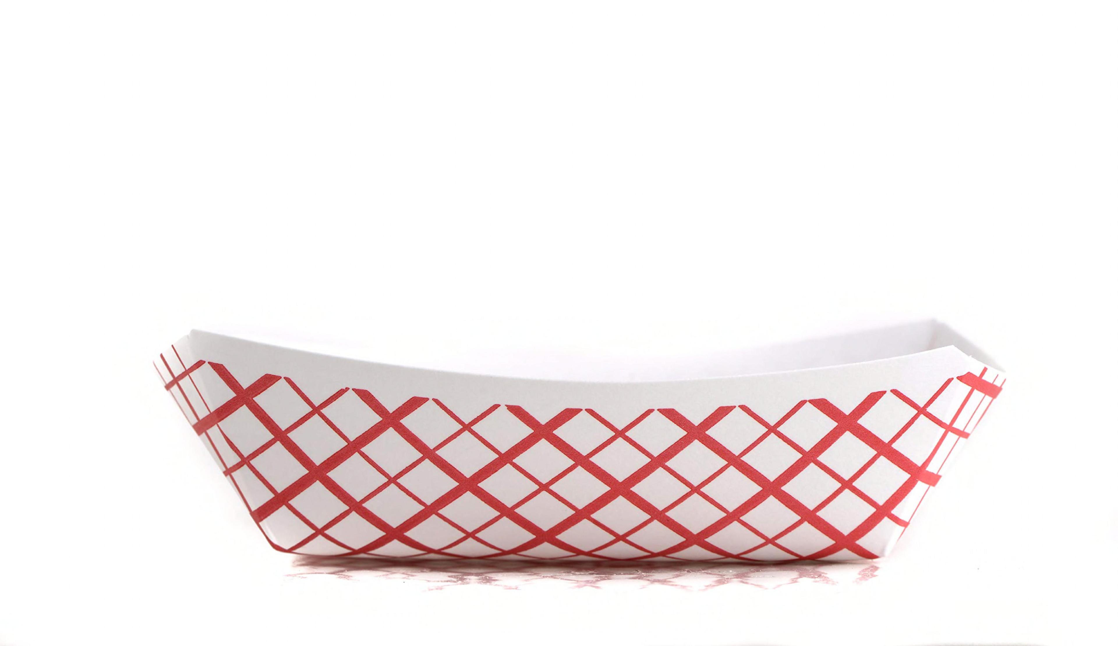 Food Tray 5 LB Red White Check 500/Case