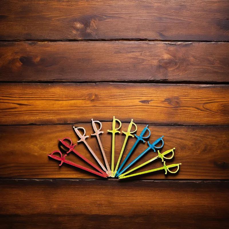 Poly King® Sword Pick Assorted 1000 Count/Pack 10 Packs/Case