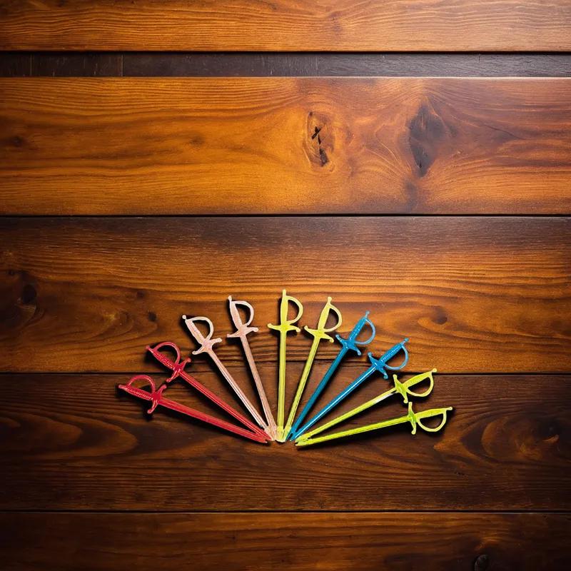 Poly King® Sword Pick Assorted 1000 Count/Pack 10 Packs/Case