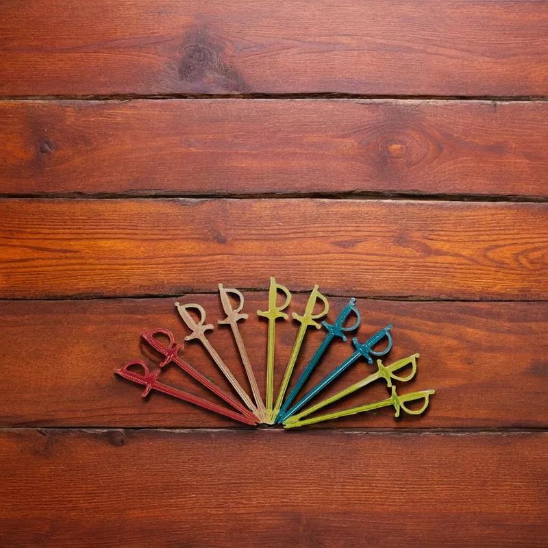 Poly King® Sword Pick Assorted 1000 Count/Pack 10 Packs/Case