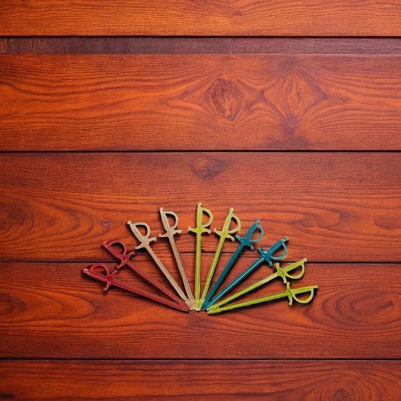 Poly King® Sword Pick Assorted 1000 Count/Pack 10 Packs/Case