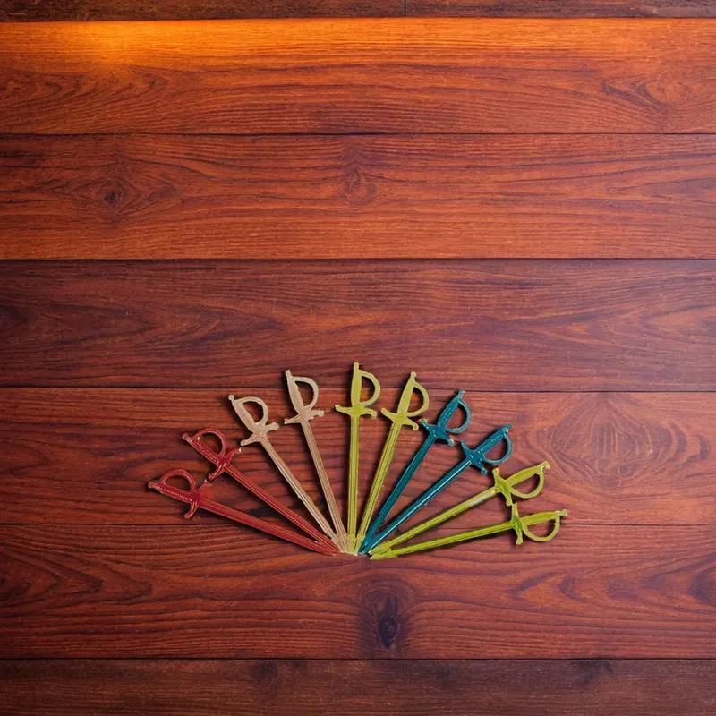 Poly King® Sword Pick Assorted 1000 Count/Pack 10 Packs/Case