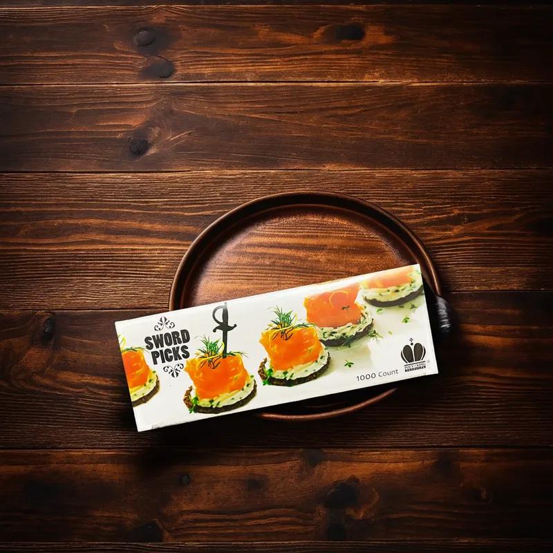 Poly King® Sword Pick Black 1000 Count/Pack 12 Packs/Case