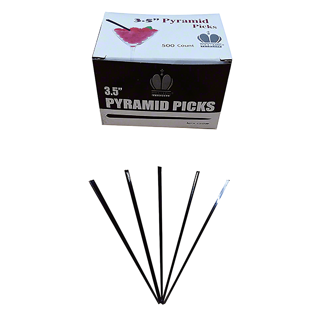Poly King® Prism Pick Black 500 Count/Pack 5 Packs/Case