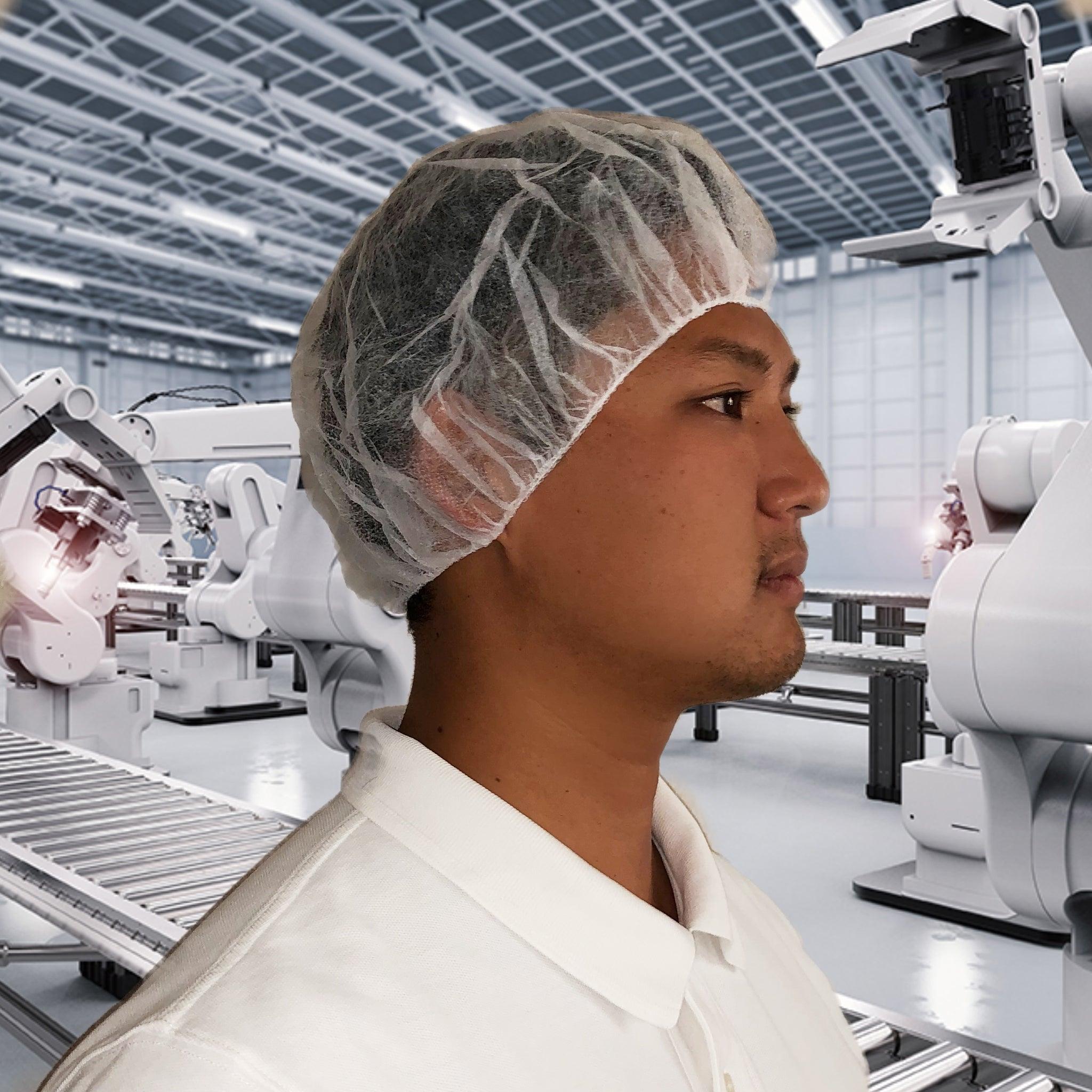 Bouffant Cap 21 IN White Pleated 100 Count/Pack 10 Packs/Case 1000 Count/Case