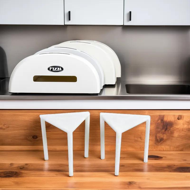 Pizza Saver & Box Stack PP White Triangle 1000/Case