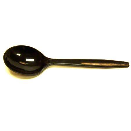 Soup Spoon PP Black Heavyweight 1000/Case
