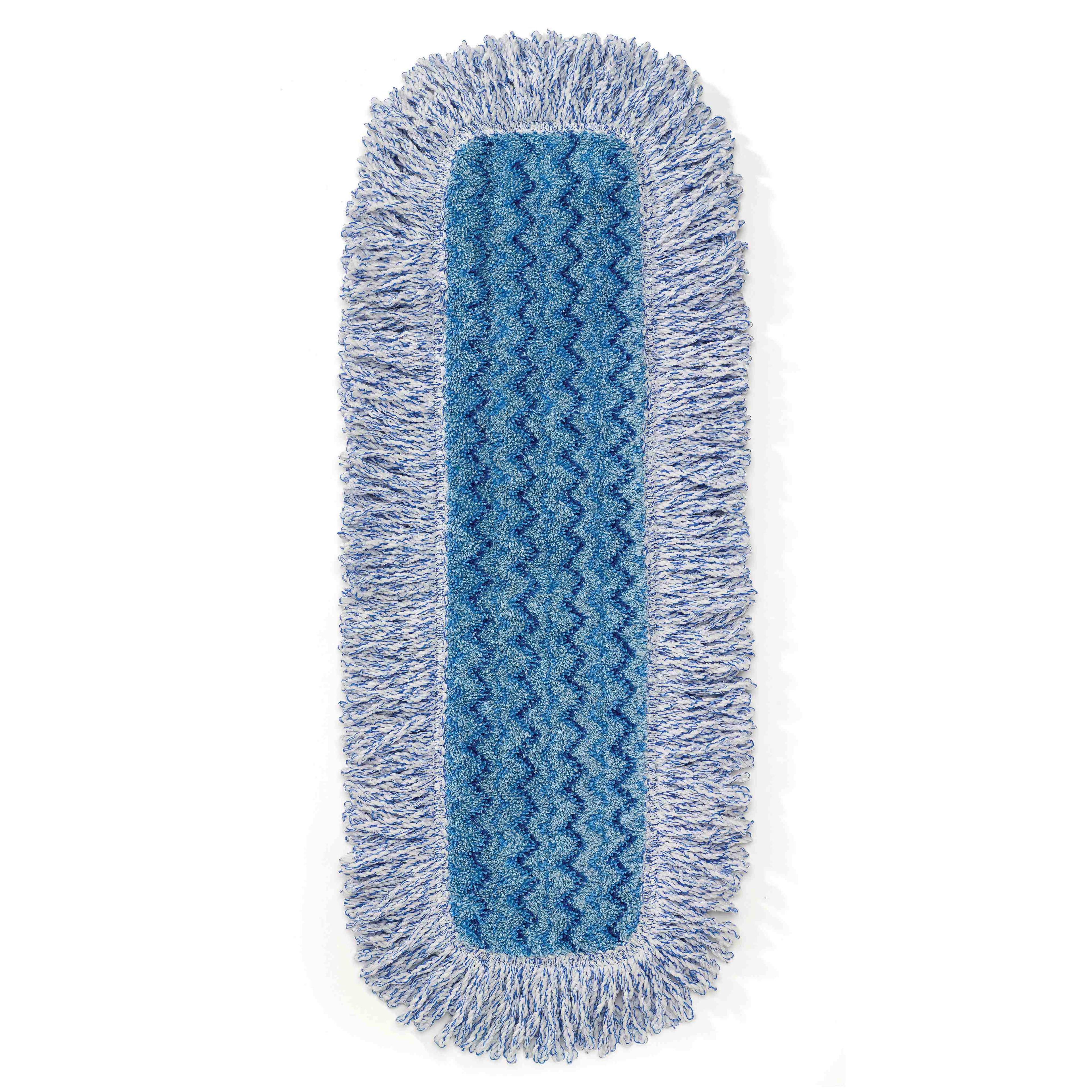 Hygen™ Wet Mop Pad 18X5.70 IN Blue Microfiber Built-In Scrubber High Absorbency 6/Case