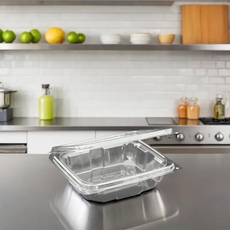 Deli Container Hinged With Flat Lid 24 OZ 200/Case