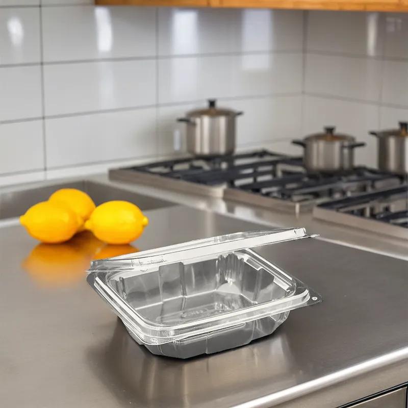 Deli Container Hinged With Flat Lid 24 OZ 200/Case