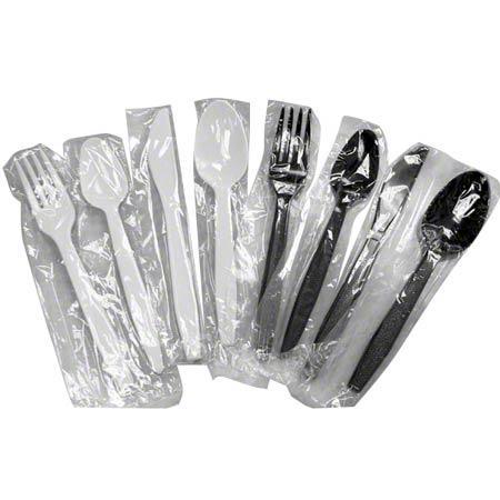 Teaspoon PS Black Extra Heavy Individually Wrapped 1000/Case