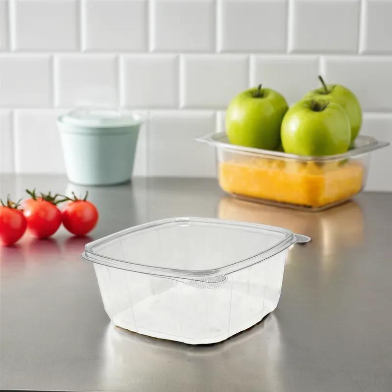 Deli Container Hinged Medium (MED) 8X8X3 IN RPET 200/Case