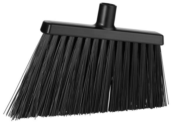 Vikan® Broom Head 11.4X1.6X10.6 IN Black PP Polyester Stainless Steel Angled Very Hard 1/Each