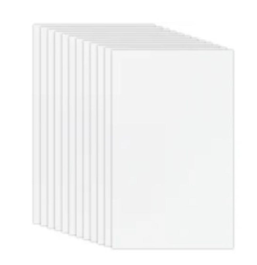 Notepad 6X4 IN White Glued Join Unruled 12/Pack