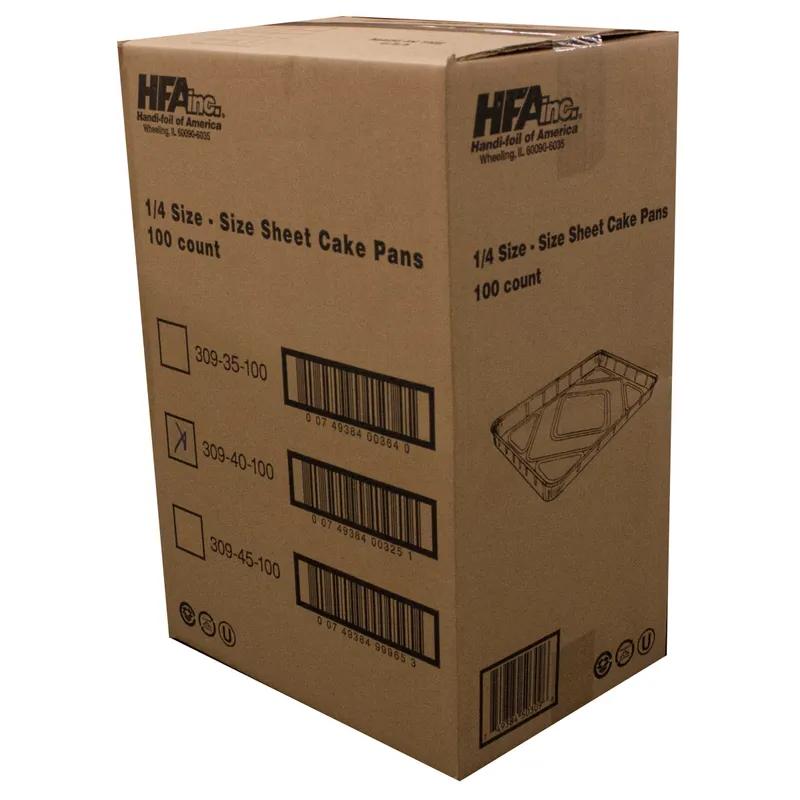 1/4 Sheet Cake Sheet Pan 58 OZ Aluminum Silver Rectangle 100/Case