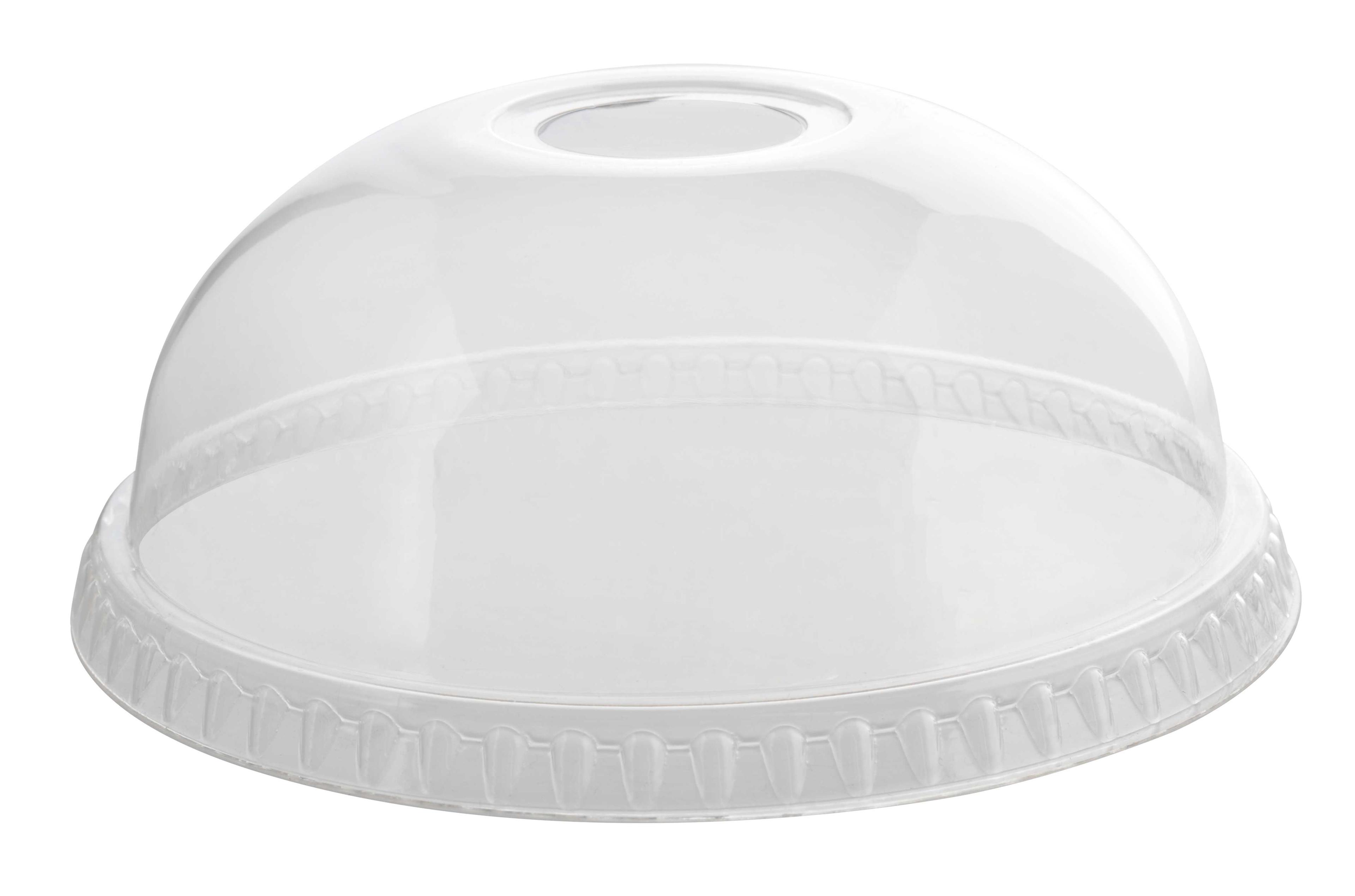 Lid Dome PET Clear For 32 FLOZ Cup With Hole 1000/Case