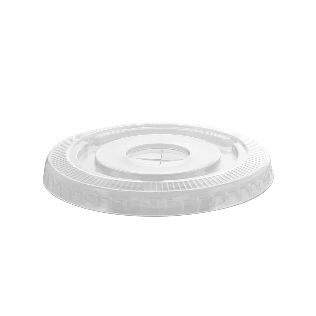 Lid Flat Clear For 32 FLOZ Cup Straw Slot 1000/Case
