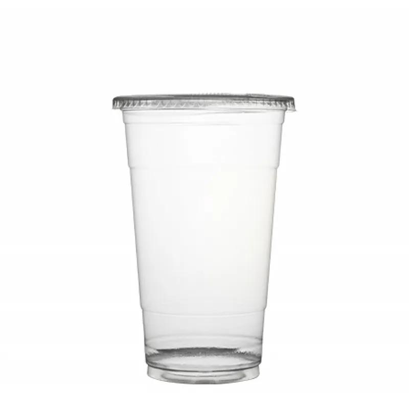 Lid Flat Clear For 32 FLOZ Cup Straw Slot 1000/Case