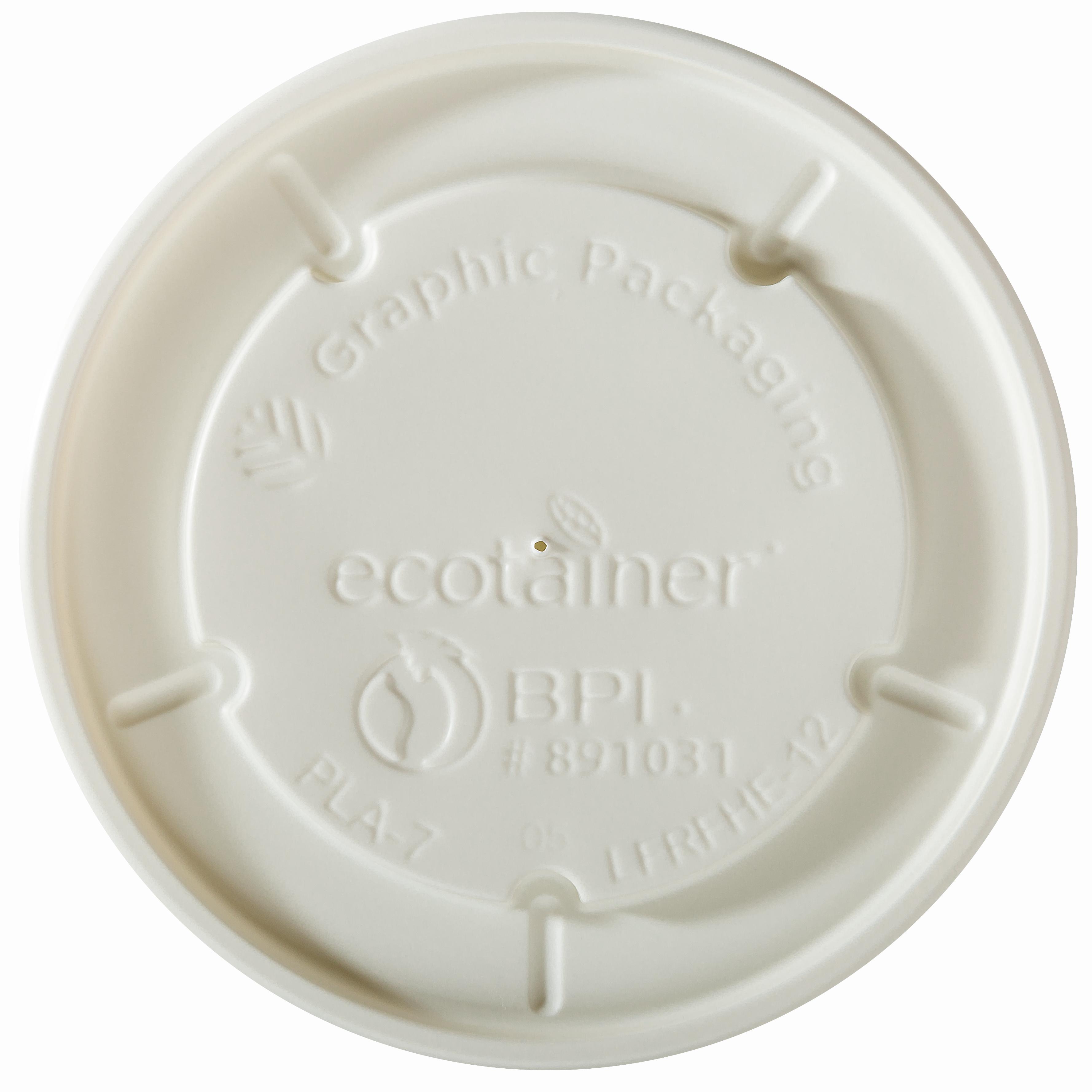 Lid PLA White For 12 FLOZ Cup 1000/Case