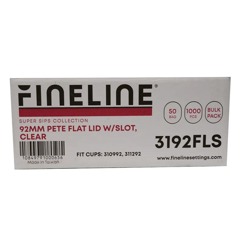 Lid Flat PET Clear For 9-12 FLOZ Cup Straw Slot 1000/Case