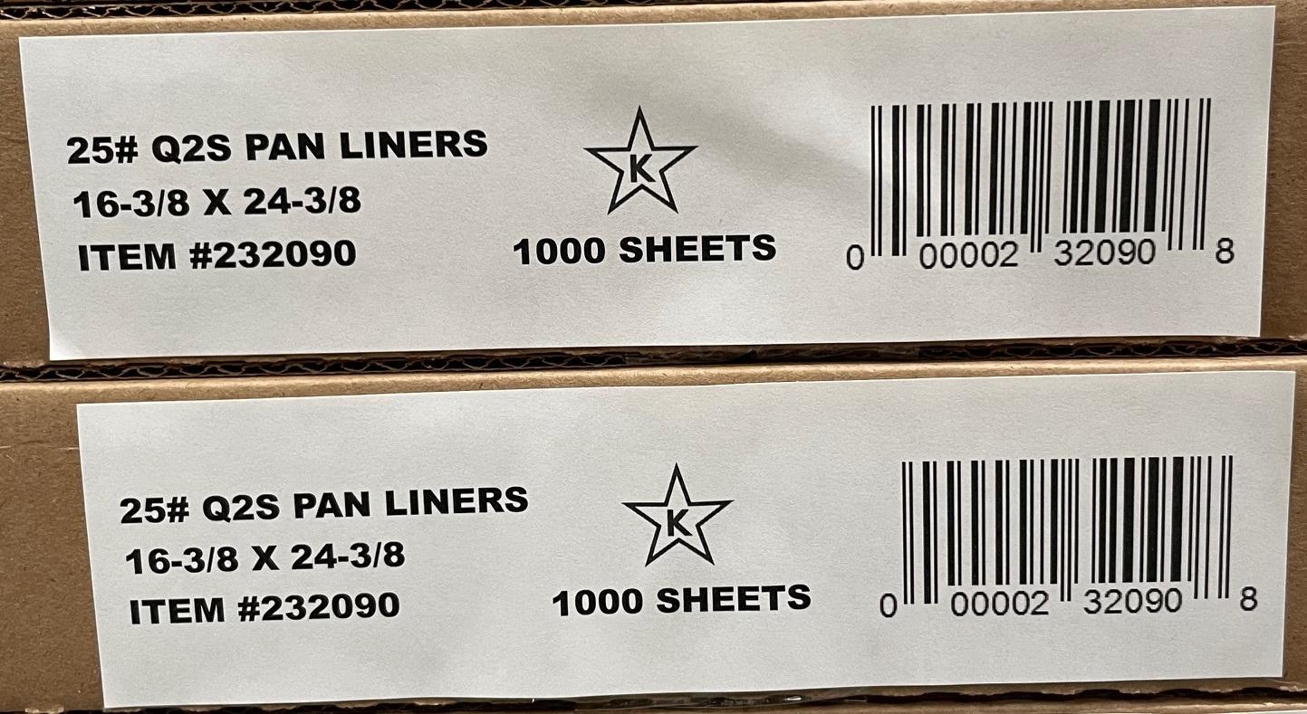 Baking Pan Liner Full Size 16X24 IN Quilon® Paper White 1000/Case