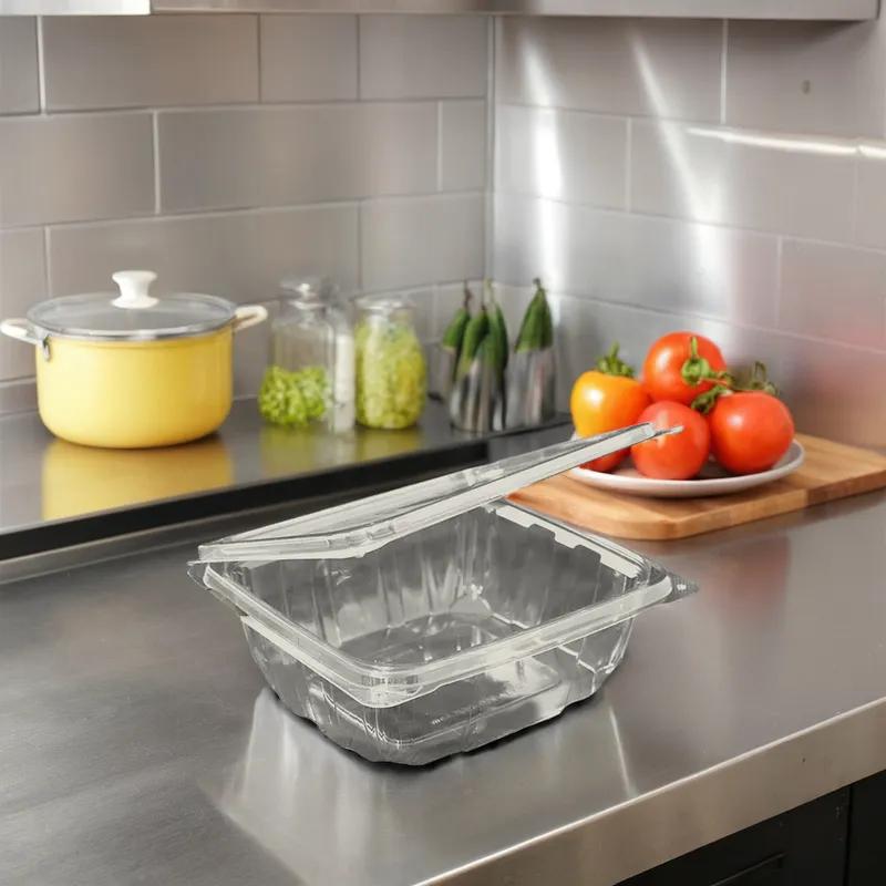 Deli Container Hinged With Flat Lid 32 OZ 200/Case