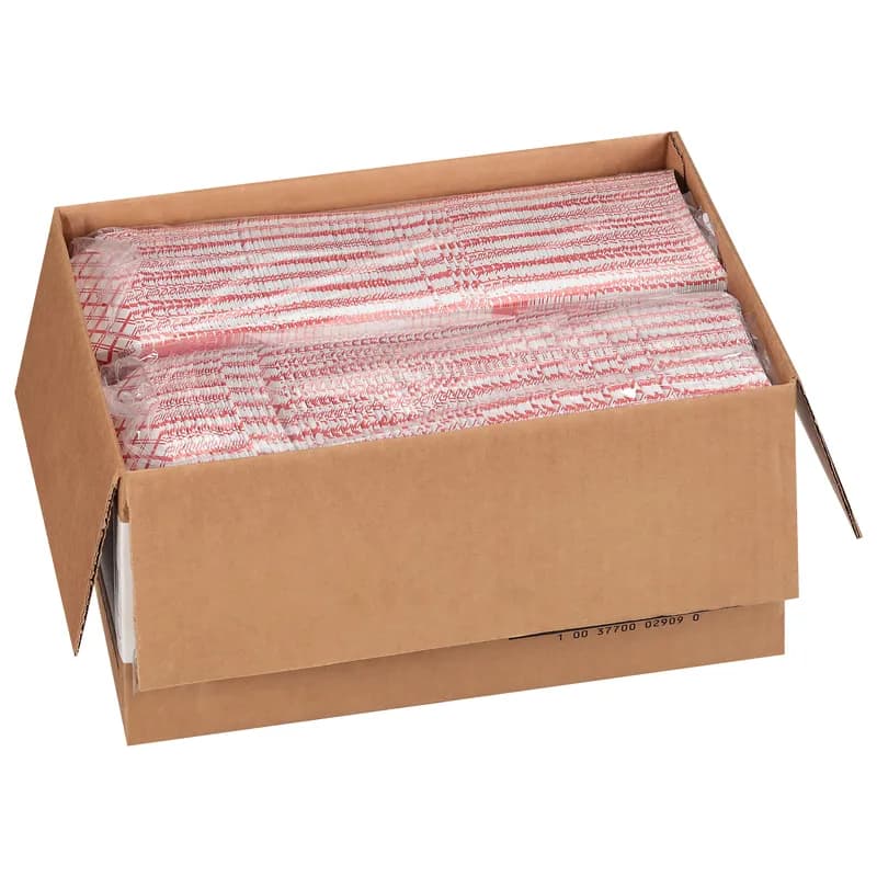 Food Tray 6 OZ Paperboard Red White Plaid 250 Count/Pack 4 Packs/Case