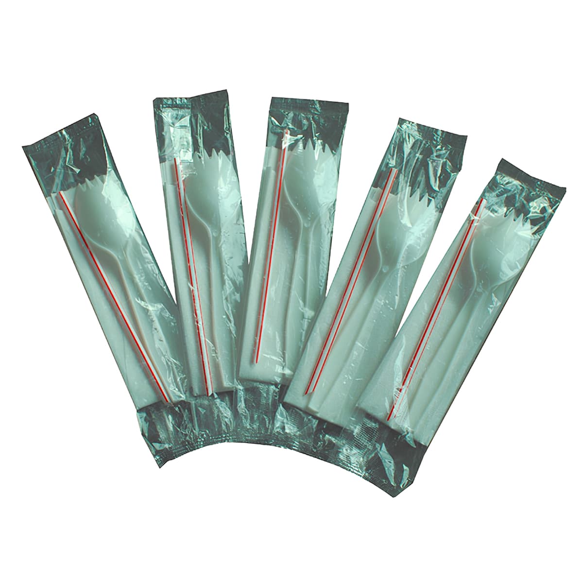 Lunch Cutlery Kit Medium Weight With Spike Straw 1000/Case