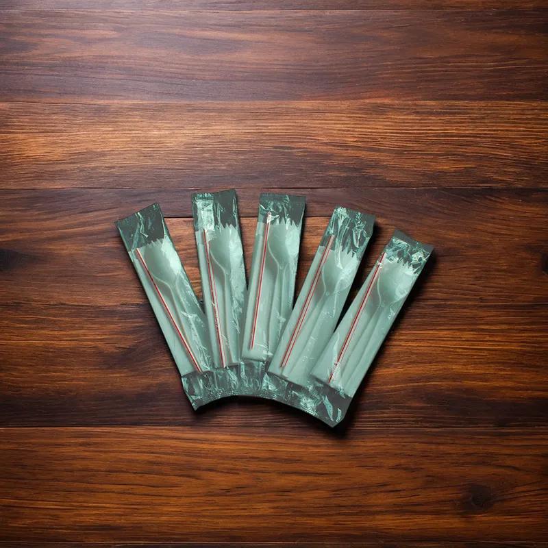 Lunch Cutlery Kit Medium Weight With Spike Straw 1000/Case