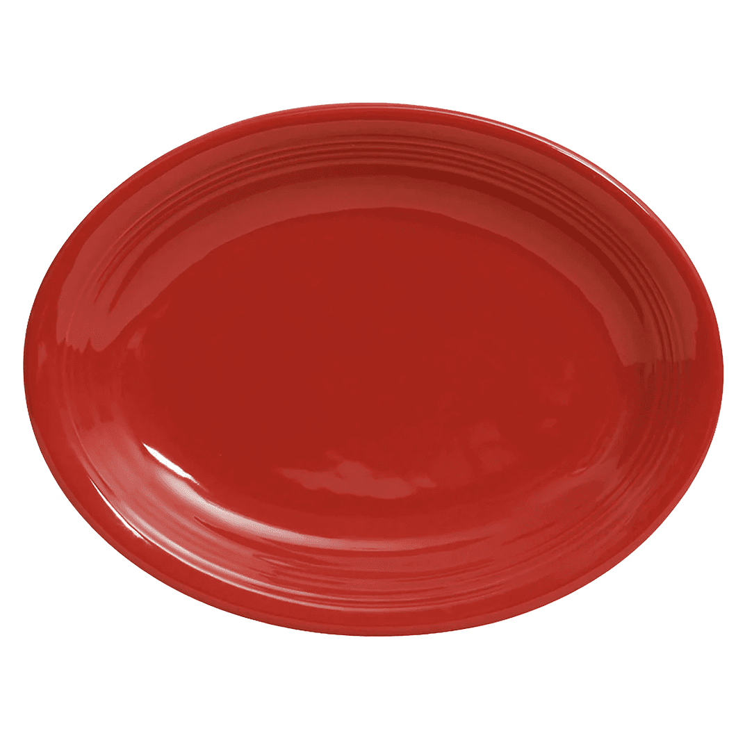 Concentrix Catering Platter 11.5X8.75 IN China Cayenne Oval Coupe Dual Ovenable Dishwasher Safe 12 Count/Case
