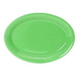Serving Tray Base 11.50X8.75 IN Vitrified (Non-Porous) Ceramic Green Oval Bakeable 12 Count/Pack 1 Packs/Case