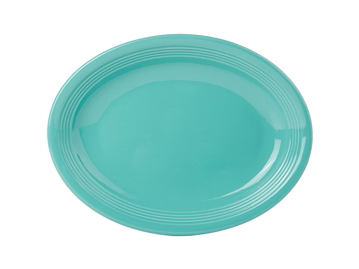 Concentrix Catering Platter 11.50X8.75 IN China Island Blue Oval Coupe Dual Ovenable Dishwasher Safe 12 Count/Case