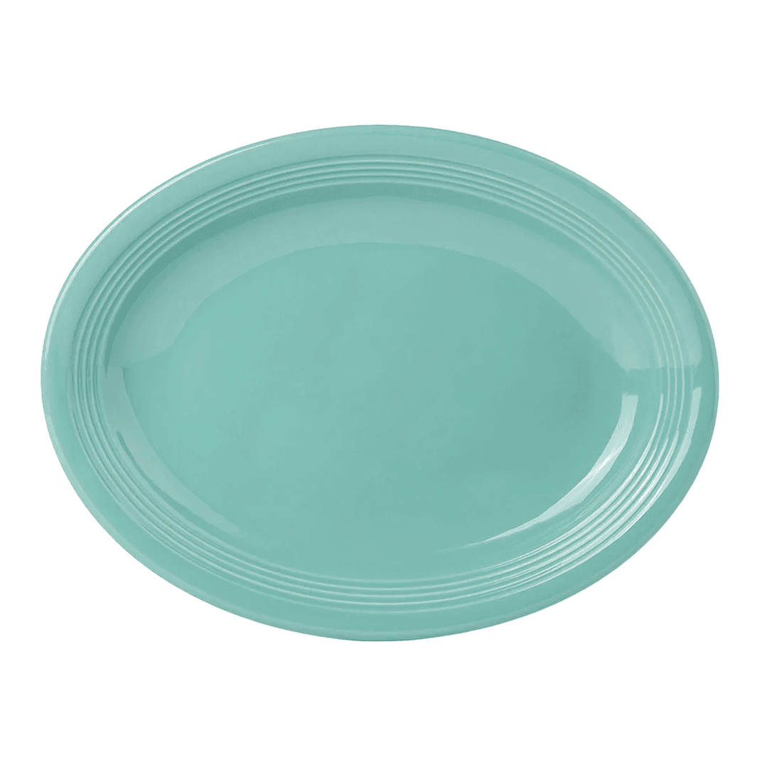 Concentrix Catering Platter 11.50X8.75 IN China Island Blue Oval Coupe Dual Ovenable Dishwasher Safe 12 Count/Case