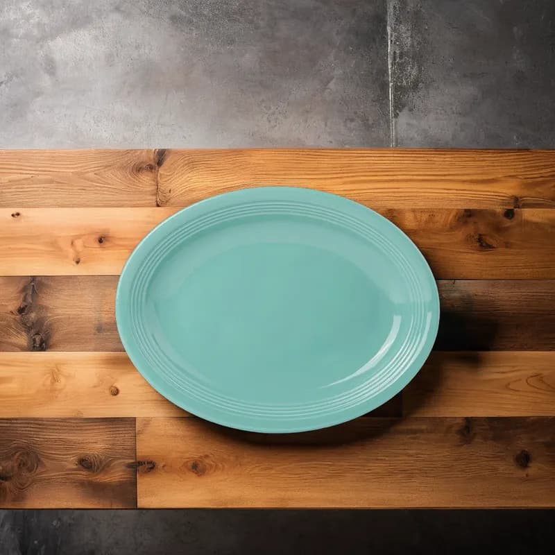 Concentrix Catering Platter 11.50X8.75 IN China Island Blue Oval Coupe Dual Ovenable Dishwasher Safe 12 Count/Case