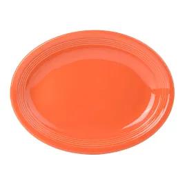 Serving Tray Base 11.50X8.75 IN Vitrified (Non-Porous) Ceramic Orange Oval 12 Count/Pack 1 Packs/Case