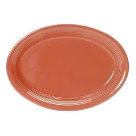 Serving Tray Base 11.50X8.75 IN Vitrified (Non-Porous) Ceramic Terra Cotta Oval Catering 12 Count/Pack 1 Packs/Case