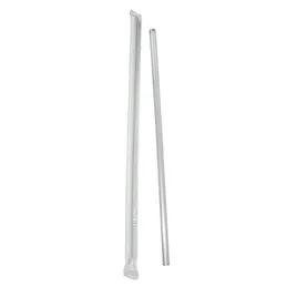 Poly King® Jumbo Straw 7.75 IN Clear Wrapped 5000/Case