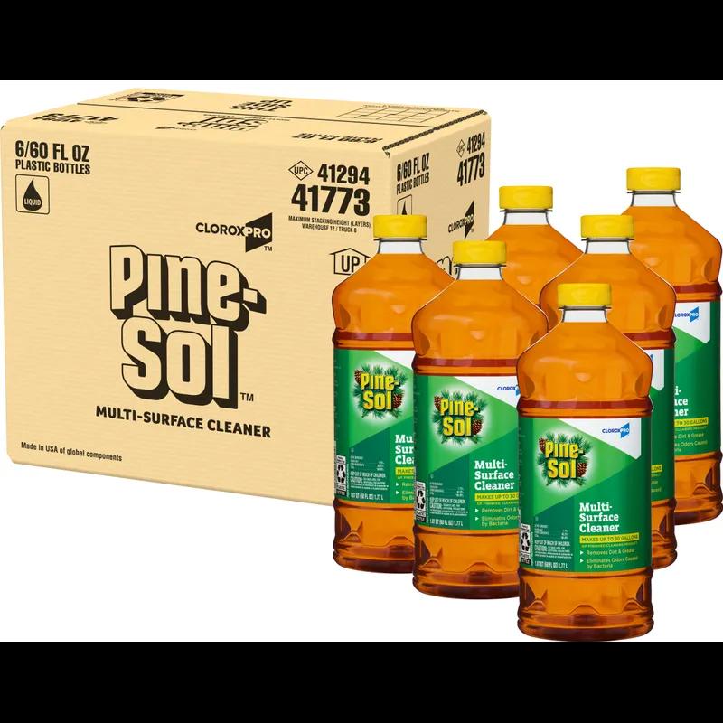 Pine-Sol® Pine Disinfectant Cleaner Deodorizer 60 OZ Multi Surface Liquid Antibacterial 6/Case