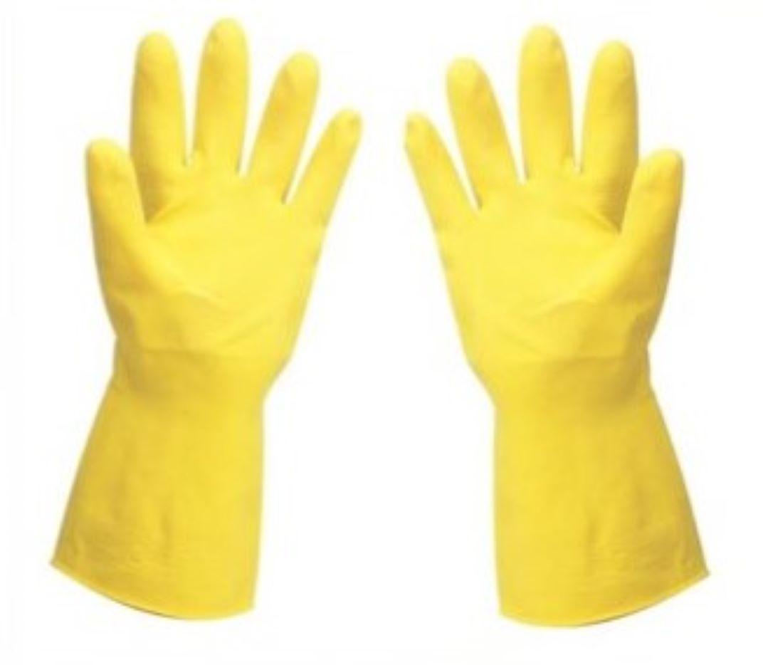 Gloves Small (SM) Yellow Rubber Latex 1/Dozen