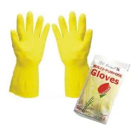 Gloves Large (LG) Yellow Rubber Latex 1/Dozen