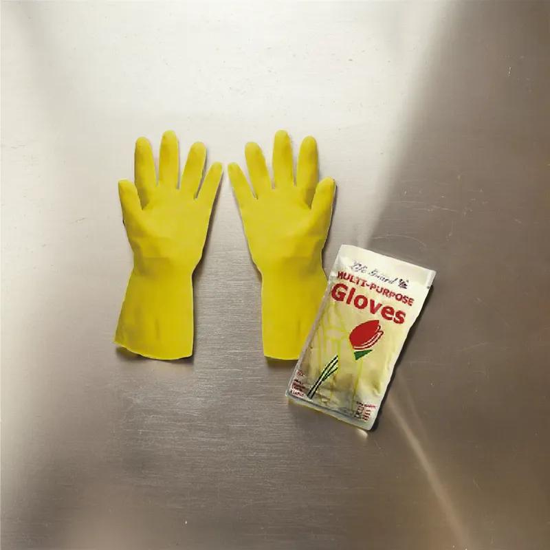 Gloves Large (LG) Yellow Rubber Latex 1/Dozen