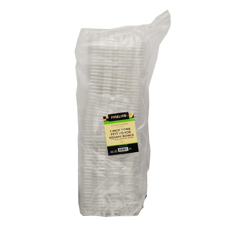 Conserveware Lid Dome 7X7 IN PET Clear Square For Bowl 75 Count/Pack 4 Packs/Case 300 Count/Case