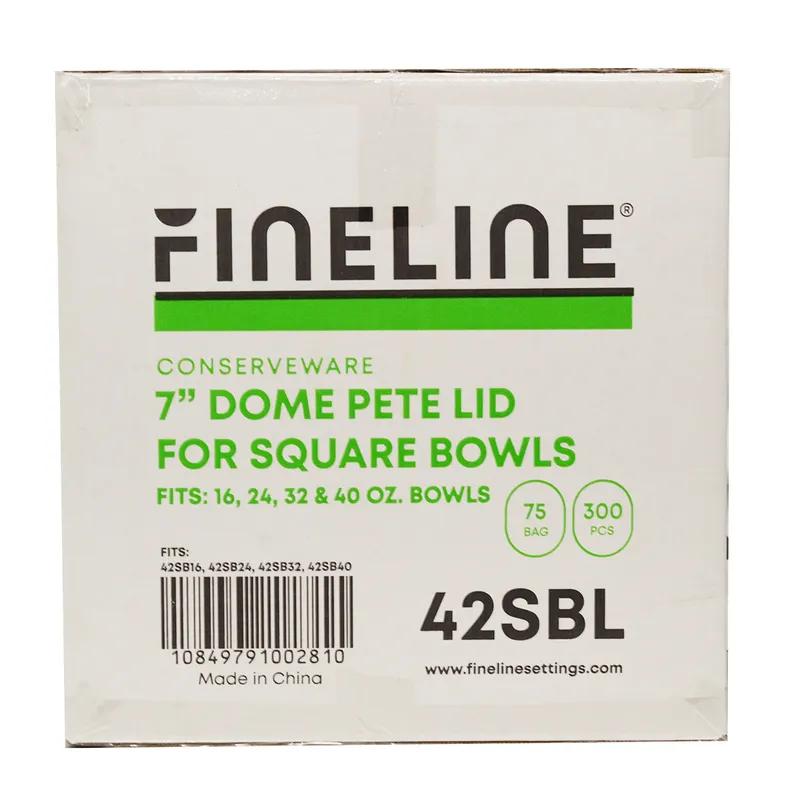 Conserveware Lid Dome 7X7 IN PET Clear Square For Bowl 75 Count/Pack 4 Packs/Case 300 Count/Case