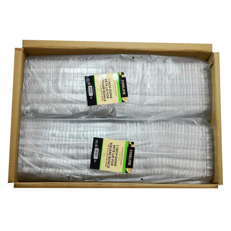 Conserveware Lid Dome 7X7 IN PET Clear Square For Bowl 75 Count/Pack 4 Packs/Case 300 Count/Case