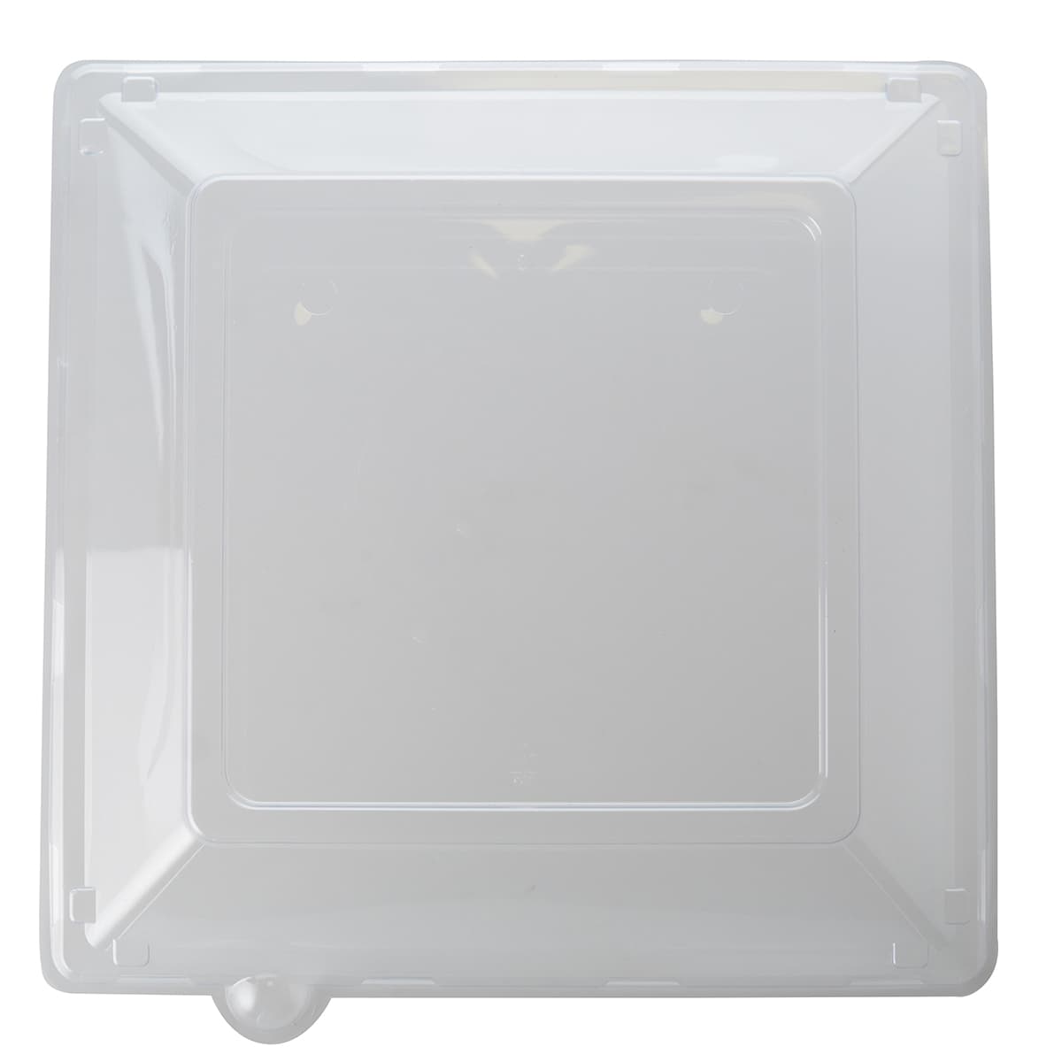 Lid 10.25X10.25 IN PE Clear Square For Container Vented 200/Case