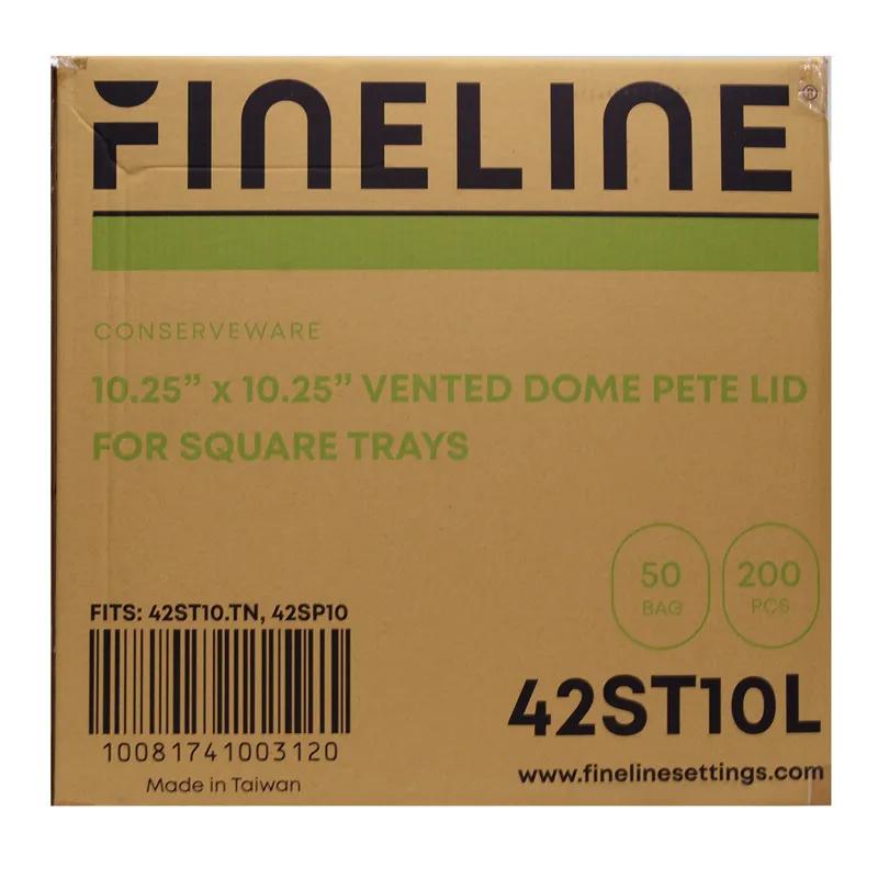 Lid 10.25X10.25 IN PE Clear Square For Container Vented 200/Case