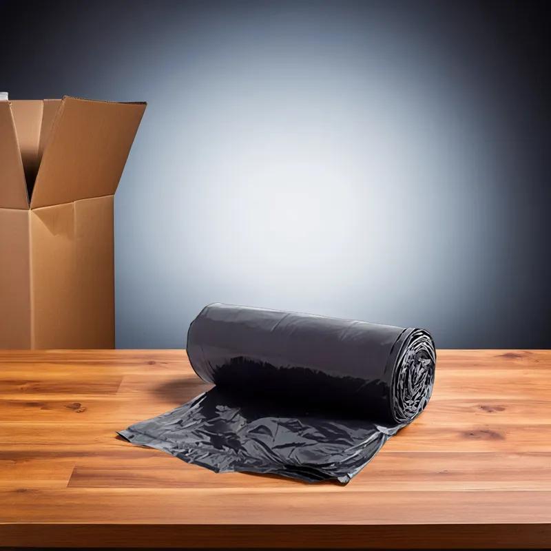 Liner 43X46 IN Black LDPE 1.5MIL Gusset Seal 100/Case